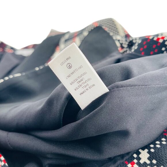 1. State Womens Plaid Blazer Jacket Size 2 Cotton/Polyester Blend Black/White/Re - Picture 4 of 6